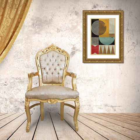 Colourful Heart I  Gold Ornate Wood Framed Art Print with Double Matting by William, Gary