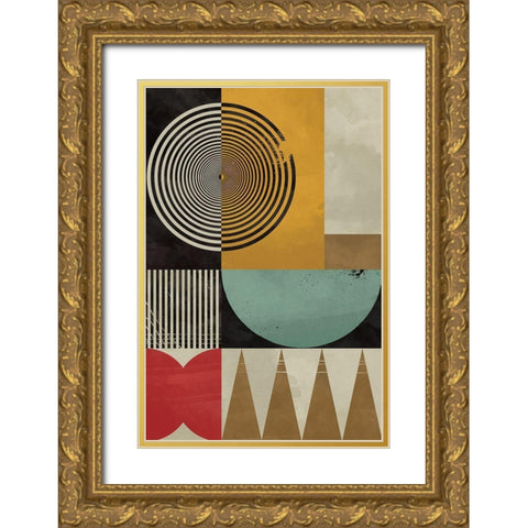 Colourful Heart I  Gold Ornate Wood Framed Art Print with Double Matting by William, Gary