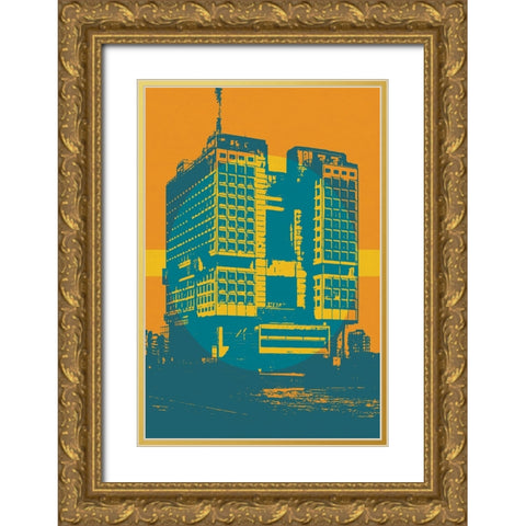Architecture IV Gold Ornate Wood Framed Art Print with Double Matting by William, Gary