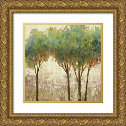 Trees in Spring Gold Ornate Wood Framed Art Print with Double Matting by Kroeker, Wendy
