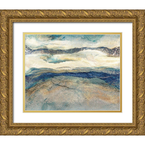 Blue Danube I Gold Ornate Wood Framed Art Print with Double Matting by Kroeker, Wendy