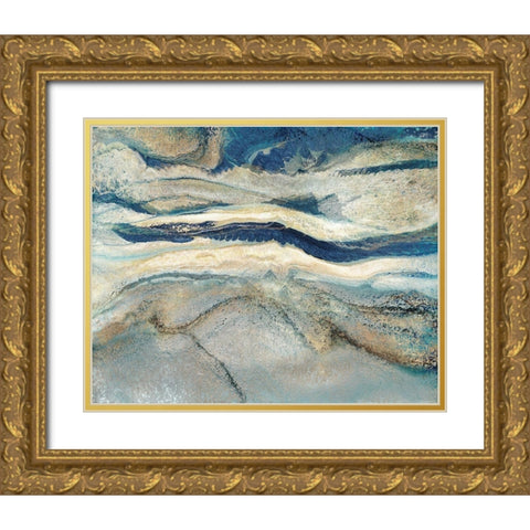 Blue Danube II Gold Ornate Wood Framed Art Print with Double Matting by Kroeker, Wendy