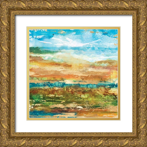 Field Stone I Gold Ornate Wood Framed Art Print with Double Matting by Kroeker, Wendy