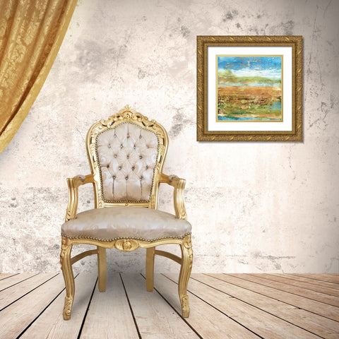 Field Stone II Gold Ornate Wood Framed Art Print with Double Matting by Kroeker, Wendy