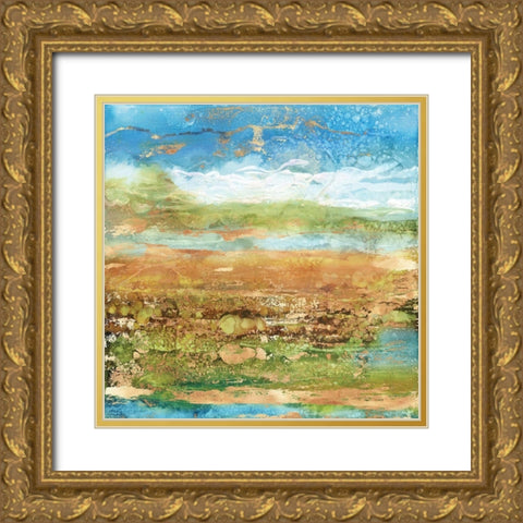 Field Stone II Gold Ornate Wood Framed Art Print with Double Matting by Kroeker, Wendy