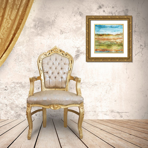Field Stone III Gold Ornate Wood Framed Art Print with Double Matting by Kroeker, Wendy
