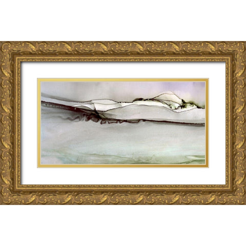 Simple Lines Gold Ornate Wood Framed Art Print with Double Matting by Kroeker, Wendy