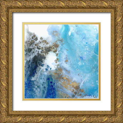Blue Surf I  Gold Ornate Wood Framed Art Print with Double Matting by Kroeker, Wendy