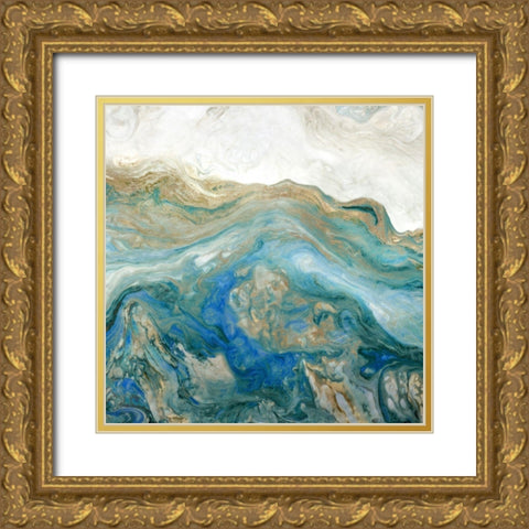 Blue Paassage I  Gold Ornate Wood Framed Art Print with Double Matting by Kroeker, Wendy