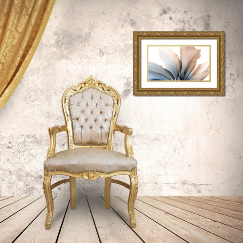 Delicate in Blue  Gold Ornate Wood Framed Art Print with Double Matting by Kroker, Wendy