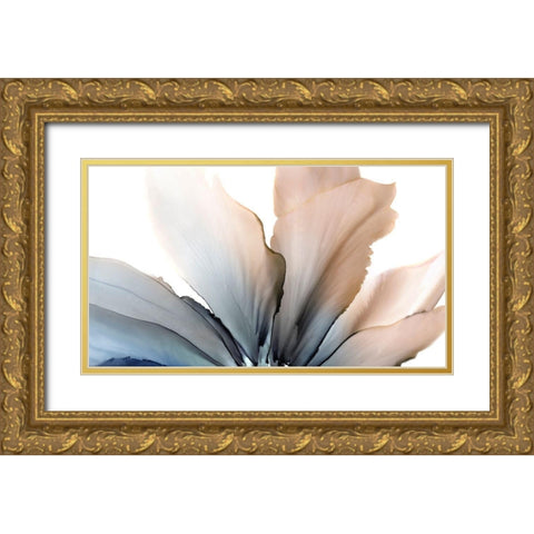 Delicate in Blue  Gold Ornate Wood Framed Art Print with Double Matting by Kroker, Wendy