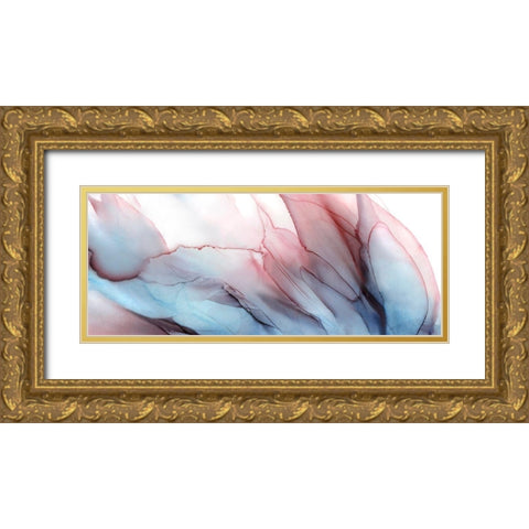 Blooming Petals Gold Ornate Wood Framed Art Print with Double Matting by Kroker, Wendy