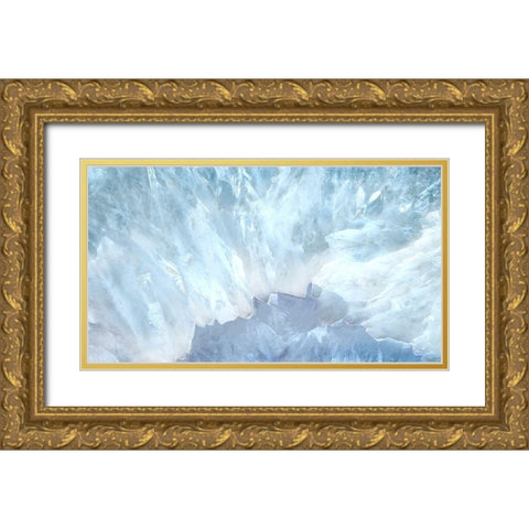 Blue Agate Light  Gold Ornate Wood Framed Art Print with Double Matting by Kroker, Wendy