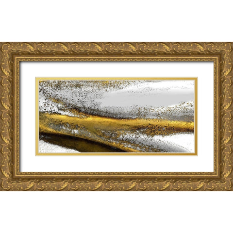 Gold Stream White  Gold Ornate Wood Framed Art Print with Double Matting by Kroker, Wendy
