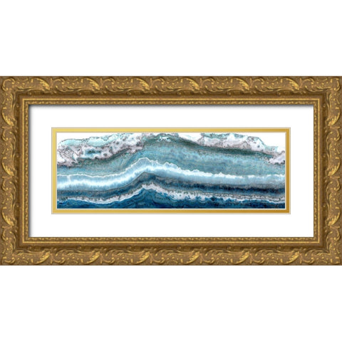 Lace Agate Light Blue I  Gold Ornate Wood Framed Art Print with Double Matting by Kroker, Wendy