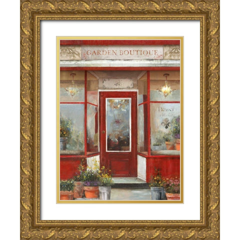 Flower Shop Gold Ornate Wood Framed Art Print with Double Matting by Wilson, Aimee