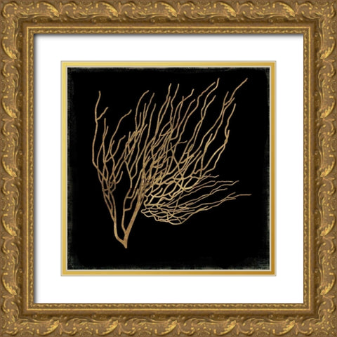 Gold Coral I Gold Ornate Wood Framed Art Print with Double Matting by Wilson, Aimee