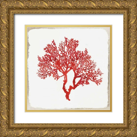 Red Coral II Gold Ornate Wood Framed Art Print with Double Matting by Wilson, Aimee