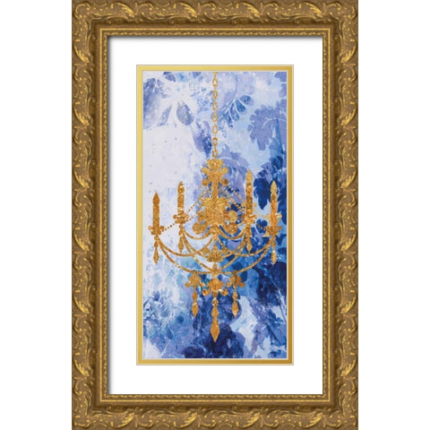 Louis Chandelier II Gold Ornate Wood Framed Art Print with Double Matting by Wilson, Aimee