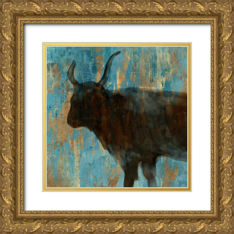 Bison II Gold Ornate Wood Framed Art Print with Double Matting by Wilson, Aimee