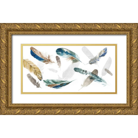 Feathery I Gold Ornate Wood Framed Art Print with Double Matting by Wilson, Aimee