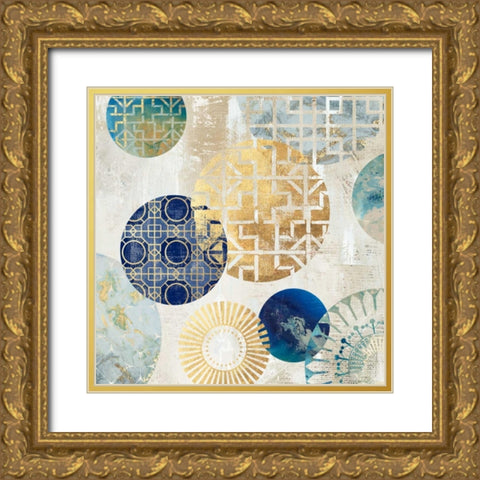 Gold Rings I Gold Ornate Wood Framed Art Print with Double Matting by Wilson, Aimee