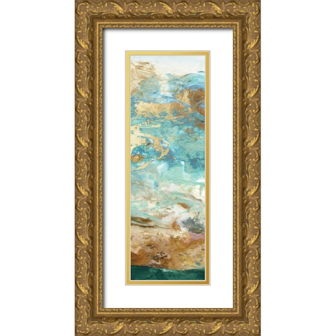 Seaside Abstract I Gold Ornate Wood Framed Art Print with Double Matting by Wilson, Aimee