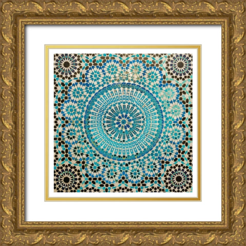 Cool Mosaic III Gold Ornate Wood Framed Art Print with Double Matting by Wilson, Aimee