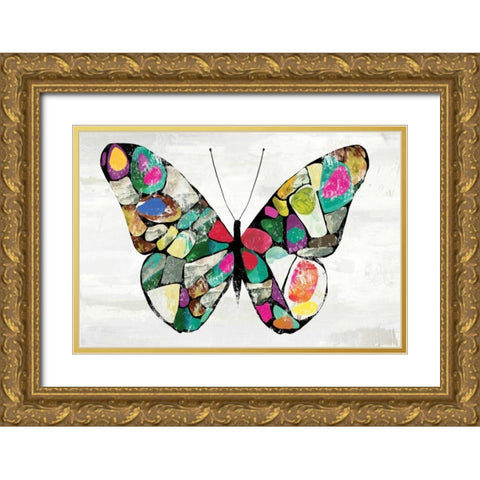 Butterfly Gold Ornate Wood Framed Art Print with Double Matting by Wilson, Aimee