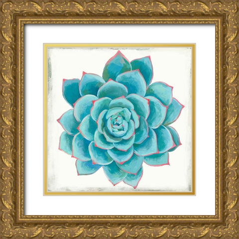 Pastel Succulent II Gold Ornate Wood Framed Art Print with Double Matting by Wilson, Aimee