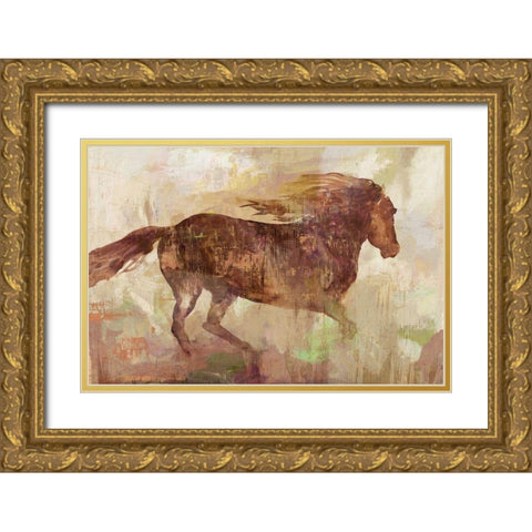 Run Free Gold Ornate Wood Framed Art Print with Double Matting by Wilson, Aimee