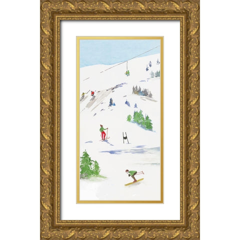 Blue Mountain II  Gold Ornate Wood Framed Art Print with Double Matting by Wilson, Aimee