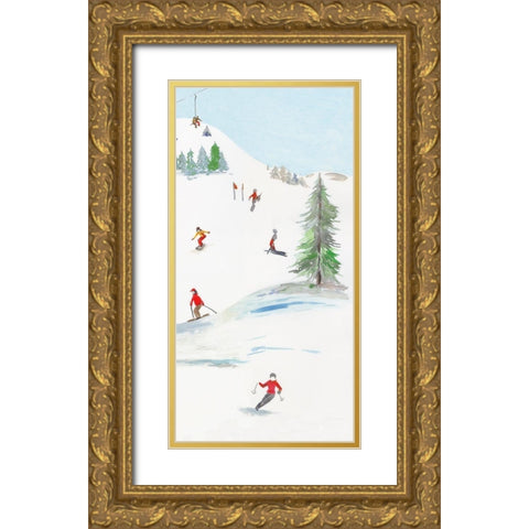 Blue Mountain III  Gold Ornate Wood Framed Art Print with Double Matting by Wilson, Aimee