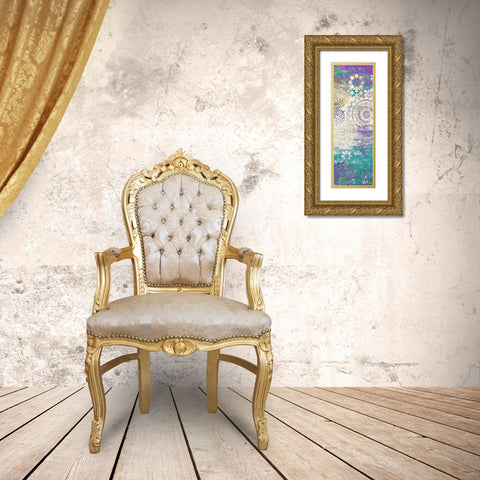 Purple Mosaic II  Gold Ornate Wood Framed Art Print with Double Matting by Aimee Wilson
