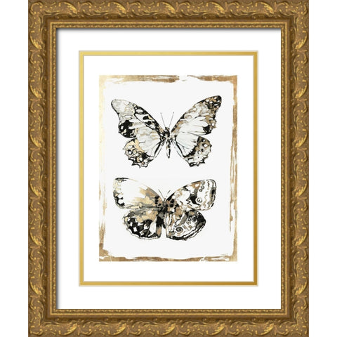 Butterfly Wings  Gold Ornate Wood Framed Art Print with Double Matting by Wilson, Aimee