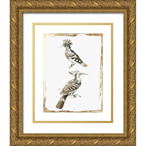 Perched Birds  Gold Ornate Wood Framed Art Print with Double Matting by Wilson, Aimee