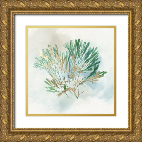 Green Coral III  Gold Ornate Wood Framed Art Print with Double Matting by Wilson, Aimee