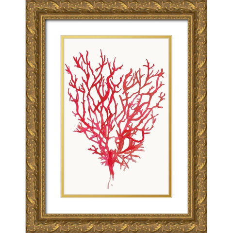 Red Reef Coral II  Gold Ornate Wood Framed Art Print with Double Matting by Wilson, Aimee