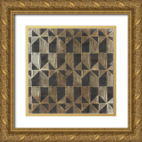 Golden Art Deco I  Gold Ornate Wood Framed Art Print with Double Matting by Wilson, Aimee