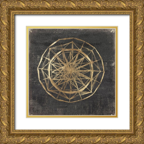 Golden Wheel II  Gold Ornate Wood Framed Art Print with Double Matting by Wilson, Aimee