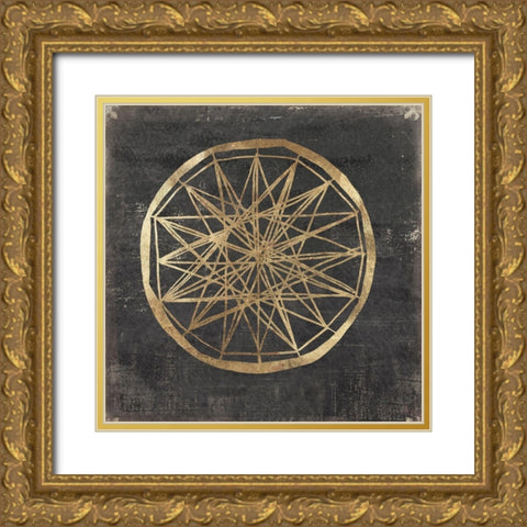 Golden Wheel III  Gold Ornate Wood Framed Art Print with Double Matting by Wilson, Aimee