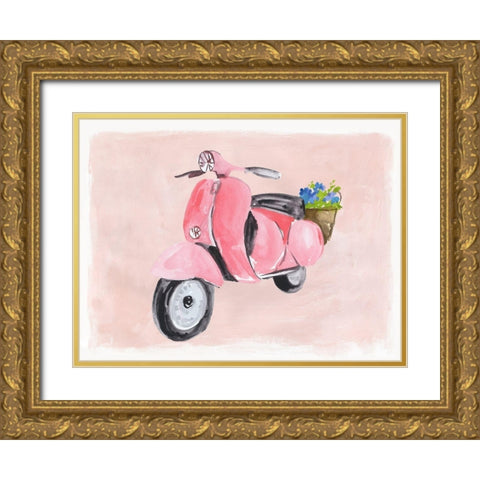 Pink Day Gold Ornate Wood Framed Art Print with Double Matting by Wilson, Aimee