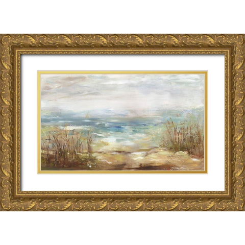 Parting Shores Gold Ornate Wood Framed Art Print with Double Matting by Wilson, Aimee