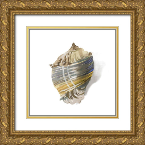 Shell Ashore  Gold Ornate Wood Framed Art Print with Double Matting by Wilson, Aimee