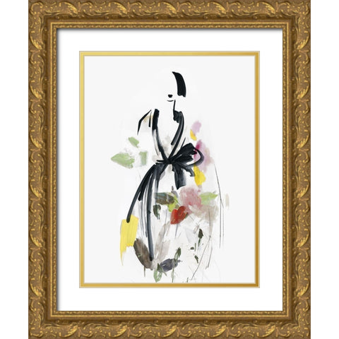 Fashion Flowers I  Gold Ornate Wood Framed Art Print with Double Matting by Wilson, Aimee