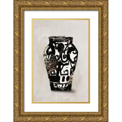 Golden Vase I  Gold Ornate Wood Framed Art Print with Double Matting by Wilson, Aimee