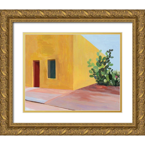 Tuscan Valley II Gold Ornate Wood Framed Art Print with Double Matting by Wilson, Aimee