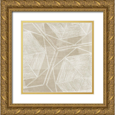 Woven Linen I  Gold Ornate Wood Framed Art Print with Double Matting by Wilson, Aimee