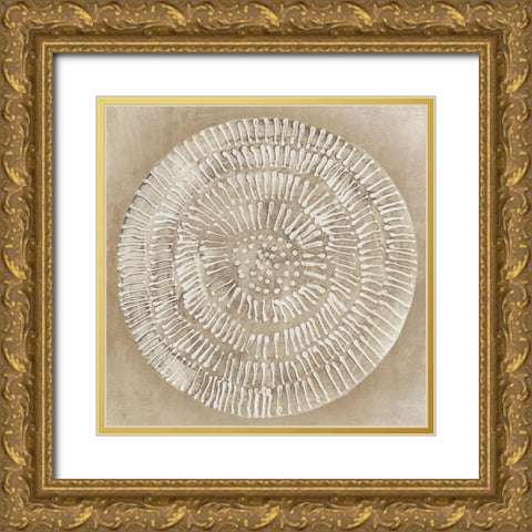 Emboss Beauty II Gold Ornate Wood Framed Art Print with Double Matting by Wilson, Aimee