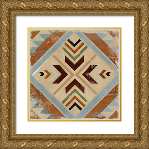 Navajo Tile II  Gold Ornate Wood Framed Art Print with Double Matting by Wilson, Aimee